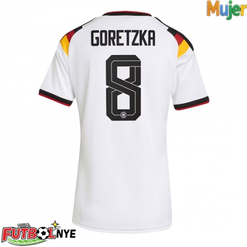 Camiseta Alemania Leon Goretzka #8 Primera Equipación para mujer Mundial 2026 manga corta